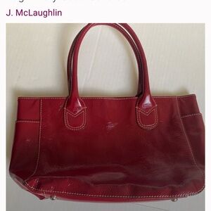 J. McLaughlin Cherry Red Shoulder Bag
